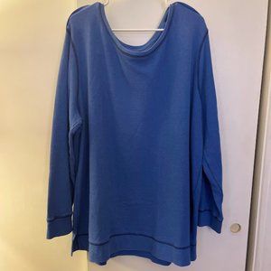 3X Distressed Look Sweatshirt